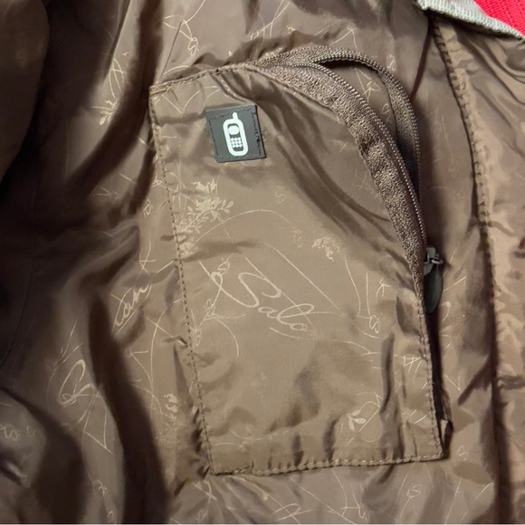 Salomon XS/P Women's Light Brown/grey fur Hooded Puffer Jacket, down - Picture 10 of 15